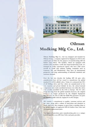 Oilman mudking mfg product catalog