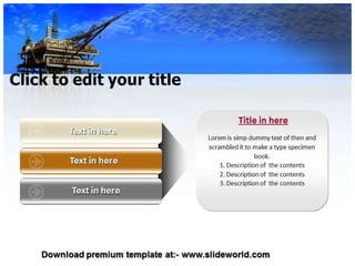 Oil mining PowerPoint Template