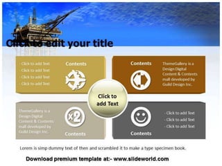 Oil mining PowerPoint Template