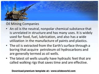 Oil mining PowerPoint Template