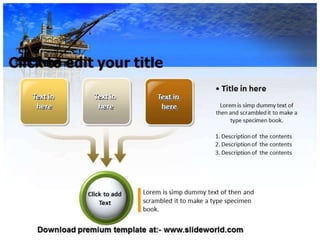 Oil mining PowerPoint Template