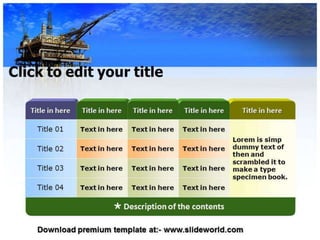 Oil mining PowerPoint Template