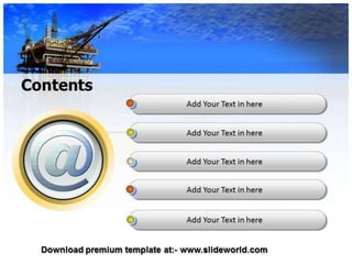 Oil mining PowerPoint Template