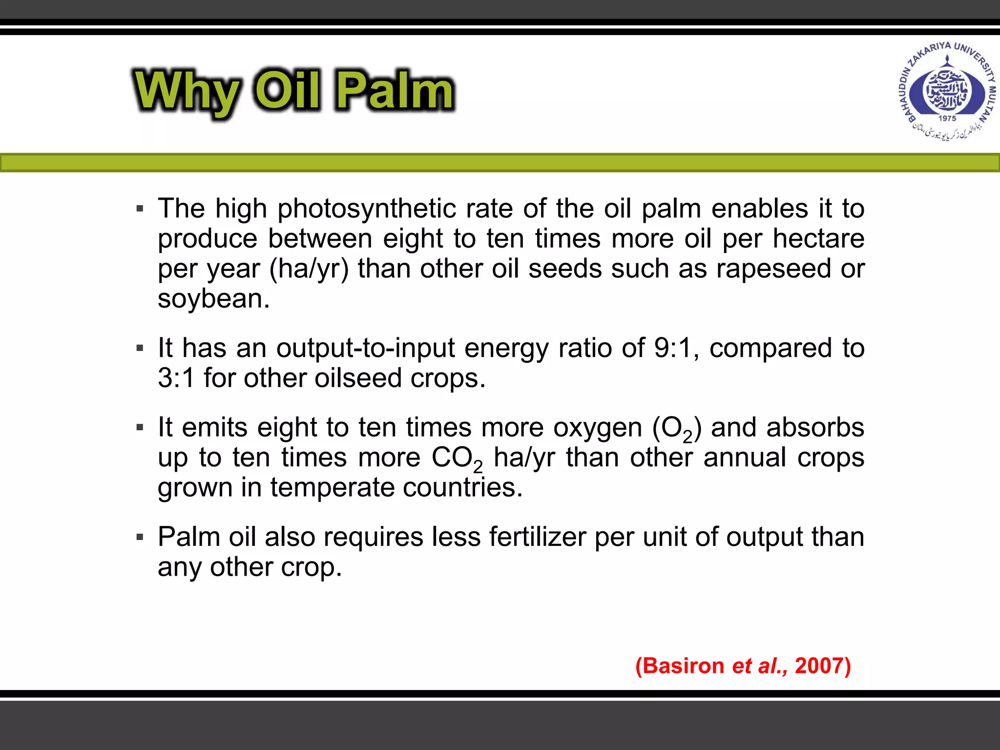 Economic importance and Production technology of Oil Palm | PDF