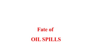 Fate of
OIL SPILLS
 