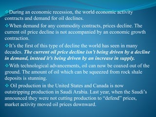 Oil prices and global economy | PPTX