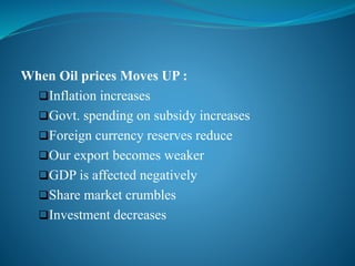 Oil prices and global economy | PPTX