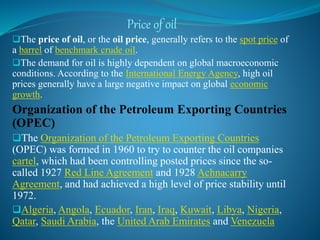 Oil prices and global economy | PPTX