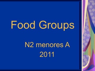 Food Groups   N2 menores A 2011 