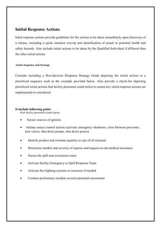 Intial Response Oil spill | PDF