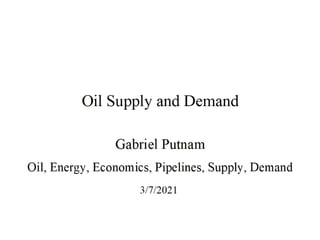 Oil supply and_demand