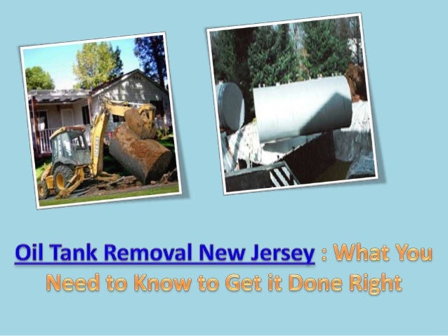New Jersey Oil Tank Removal Rebate Program