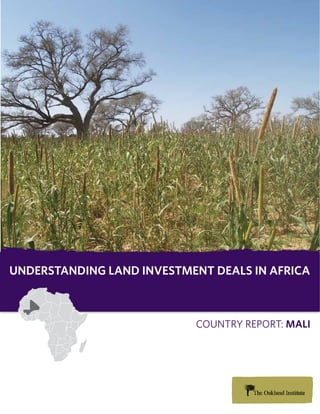 Understanding Land investment deaLs in africa



                           Country report: maLi
 
