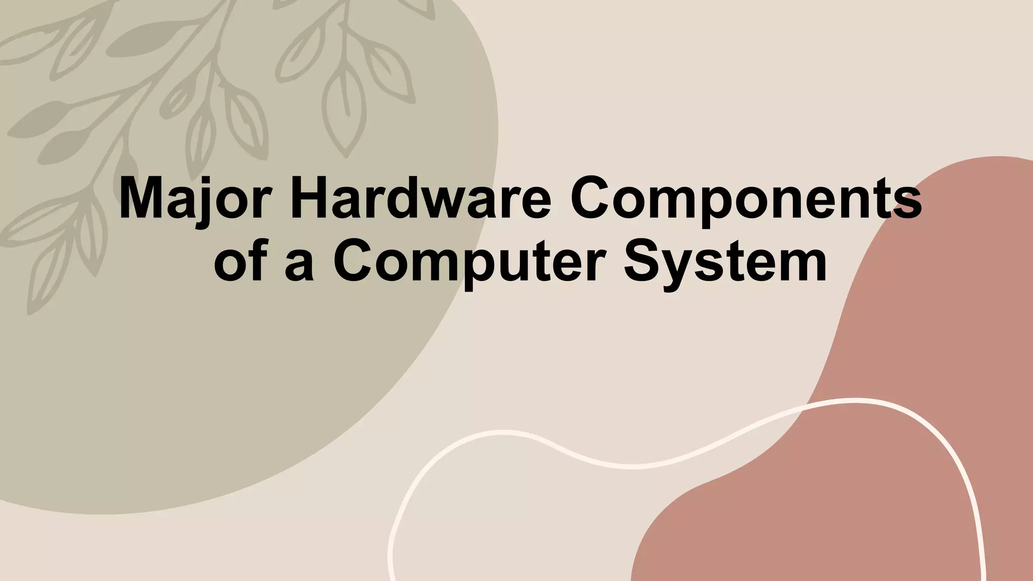 Major_Hardware_Components_of_a_Computer_System.pptx | Data Storage and ...