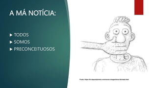 A MÁ NOTÍCIA:
 TODOS
 SOMOS
 PRECONCEITUOSOS
Fonte: https://br.depositphotos.com/vector-images/boca-fechada.html
 