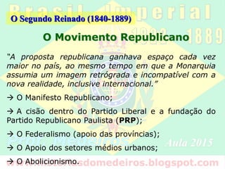 Benjamin Constant: Político e militar fluminense (18/10/1833-
22/1/1891). Um dos fundadores da República, é autor da divisa
Ordem e Progresso da bandeira brasileira. É também um dos
divulgadores do positivismo no Brasil. Benjamin Constant Botelho
de Magalhães nasce em Niterói e em 1852 entra para o Exército.
Estuda engenharia na Escola Central e astronomia no Observatório
do Rio de Janeiro, na mesma época em que ensina matemática no
Imperial Colégio Pedro II.
Em 1887 funda o Clube Militar, importante centro de propaganda
republicana do qual se torna presidente. Em 9 de novembro de
1889 preside a sessão na qual os membros do Clube Militar
decidem pela queda da monarquia.
Após a proclamação da República assume a pasta da Guerra no
governo provisório e, em 1890, é aclamado general-de-brigada em
comício público.
Nesse mesmo ano passa a chefiar o Ministério da Instrução Pública,
Correios e Telégrafos. Elabora reforma no ensino baseada nos
princípios do positivismo, corrente filosófica que considerava a
educação prática anuladora das tensões sociais. Morre no Rio de
Janeiro.
 