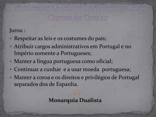 Uma deficiente e dispendiosa administração do Império;