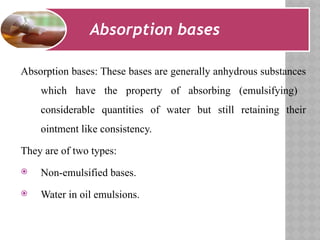 Anhydrous Base Ointment as Dosage Form Pharmaceutical Sciences by Ms. Jamdhade A. A ...