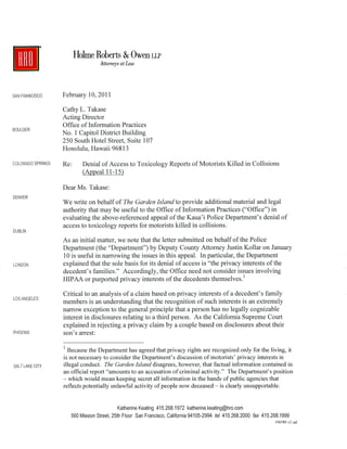 TGI's February 2011 letter to OIP