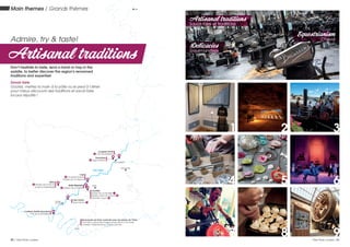 La Seine
L’Oise
L’Oise
L’Oise
L’Aisne
La Somme
La Marne
La Somme
Saint-Maximin
2 Maison de la Pierre
Creil
4 Clouterie Rivierre
Musée de la Faïence
Longueil-Annel
3 Cité des Bâteliers
Francières
9 Sugar refinery
Auvers-
sur-Oise
PARIS
Senlis
Pierrefonds
Compiègne
Chantilly
Musée de la Dentelle 1
Musée vivant du Cheval 6
Chantilly cream 8
Monuments de Paris construits avec les pierres de l’Oise :
Pont-Neuf, place des Vosges, place de la Concorde,
Invalides, Palais-Bourbon, Opéra Garnier...
Méru
5 Musée de la Nacre
et de la Tabletterie
Lille
1 2
5
8
4
7
3
6
9
Equestrianism
Cheval
Artisanal traditions
Savoir-faire et traditions
Delicacies
Gourmandises
Conflans-Sainte-Honorine
Cité de la batellerie
Clouterie Rivierre - Creil
L’Isle-Adam
Glass blower 7
Oise Valley
20 / Oise River cruises Oise River cruises / 21
Admire, try & taste!
Don’t hesitate to taste, lend a hand or hop in the
saddle, to better discover the region’s renowned
traditions and expertise!
Savoir-faire
Goûtez, mettez la main à la pâte ou le pied à l’étrier
pour mieux découvrir des traditions et savoir-faire
locaux réputés !
Main themes / Grands thèmes
Artisanal traditions
 