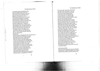 The Wanderings of Oisin
A momentary gleam of phosphorus flame.
Under the deepest shadows of the hall
That woman found a ring hung on the wall,
And in the ring a torch, and with its flare
Making a world about her in the air,
Passed under the dim doorway, out of sight,
And came again, holding a second light
Burning between her fingers, and in mine
Laid it and sighed: I held a sword whose shine
No centuries could dim, and a word ran
Thereon in Ogham letters, "Manannan';
That sea-god's name, who in a deep content
Sprang dripping, and, with captive demons sent
Out of the sevenfold seas, built the dark hall
Rooted in foam and clouds, and cried to all
The mightier masters of a mightier race;
And at his cry there came no milk-pale face
Under a crown of thorns and dark with blood,
But only exultant faces.
Niamh stood
With bowed head, trembling when the white blade shone,
But she whose hours of tenderness were gone
Had neither hope nor fear. I bade them hide
Under the shadowS till the tumults died
Of the loud-crashing and earth-shaking fight,
Lest they should look upon some dreadful sight;
And thrust the torch between the slimy flags.
A dome made out of endless carven jags,
Where shadowy face flowed into shadowy face,
Looked down on me; and in the self-same place
I waited hour by hour, and the high dome,
Windowless, pillarless, multitudinous home
Of faces, waited; and the leisured gaze
Was loaded with the memory of days
Buried and mighty. When through the great door
The dawn came in, and glimmered on the floor
18
The Wanderings of Oisin
With a pale light, I journeyed round the hall
And found a door deep sunken in the wall,
The least of doors; beyond on a dim plain
A little mnnel made a bubbling strain,
And on the runnel's stony and bare edge
A dusky demon dry as a withered sedge
Swayed, crooning to himself an unknown tongue:
In a sad revelry he sang and swung
Bacchant and mournful, passing to and fro
His hand along the runnel's side, as though
The flowers still grew there: far on the sea's waste
Shaking and waving, vapour vapour chased",
While high frail cloudlets, fed with a green light,
Like drifts of leaves, immovable and bright,
Hung in the passionate dawn. He slowly turned:
A demon's leisure: eyes, first white, now burned
Like wings of kingfishers; and he arose
Barking. We trampled up and down with blows
Of sword and brazen battle-axe, while day
Gave to high noon and noon to night gave way;
And when he knew the sword of Manannan
Amid the shades of night, he changed and ran
Through many shapes; I lunged at the smooth throat
Of a great eel; it changed, and I but smote
A fir-tree roaring in its leafless top;
And thereupon I drew the livid chop
Of a drowned dripping body to my breast;
Horror from horror grew; but when the west
Had surged up in a plumy fire, I drave
Through heart and spine; and cast him in the wave
Lest Niamh shudder.
Full of hope and dread
Those two came carrying wine and meat and bread,
And healed my wounds with unguents out of flowers
That feed white moths by some De Danaan shrine;
19
 