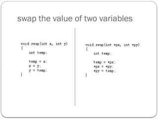swap the value of two variables
 
