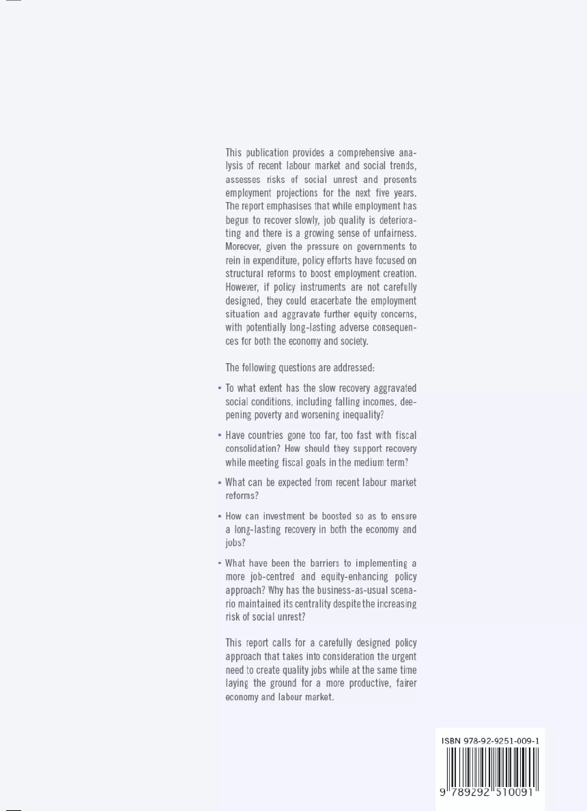 OIT :  world of work report 2012