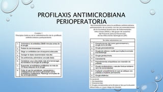 PROFILAXIS ANTIMICROBIANA 
PERIOPERATORIA 
 