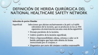 DEFINICIÓN DE HERIDA QUIRÚRGICA DEL 
NATIONAL HEALTHCARE SAFETY NETWORK 
 