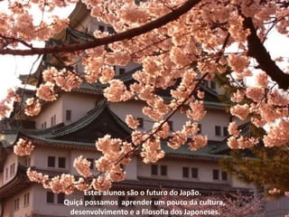 Estes alunos são o futuro do Japão.
Quiçá possamos aprender um pouco da cultura,
desenvolvimento e a filosofia dos Japoneses.
 