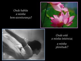 Onde habita
a minha
bem-aventurança?

Onde está
a minha inteireza;
a minha
plenitude?

 