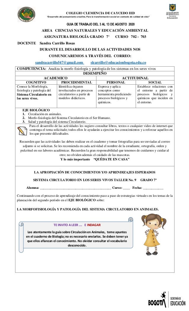 COLEGIO CLEMENCIA DE CAYCEDO IED
“Desarrollo del pensamiento creativo, Para la transformación social en contexto de calida...