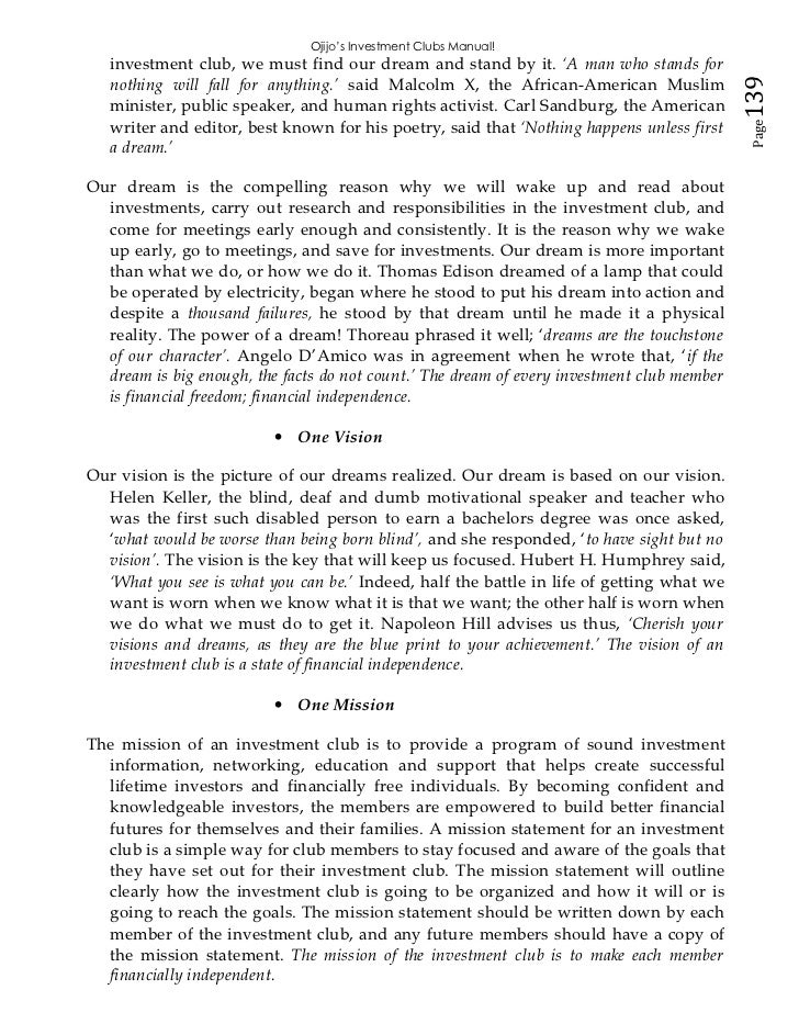 investment club operating agreement