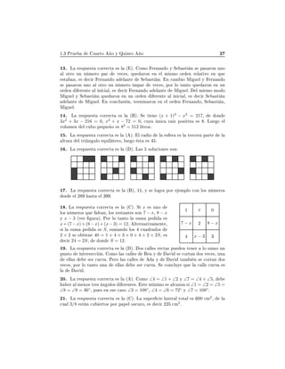 ½º¿ ÈÖÙ Ù ÖØÓ Ó Ý ÉÙ ÒØÓ Ó ¾
½¿º Ä Ö ×ÔÙ ×Ø 
ÓÖÖ 
Ø × Ð ´ µº ÓÑÓ ÖÒ Ò Ó Ý Ë ×Ø Ò × Ô × ÖÓÒ ÙÒÓ
Ð ÓØÖÓ ÙÒ Ò Ñ ÖÓ Ô Ö Ú 
 ×¸ ÕÙ ÖÓÒ Ò Ð Ñ ×ÑÓ ÓÖ Ò Ö Ð Ø ÚÓ Ò ÕÙ
×Ø Ò¸ × 
 Ö ÖÒ Ò Ó Ð ÒØ Ë ×Ø Òº Ò 
 Ñ Ó Å Ù Ð Ý ÖÒ Ò Ó
× Ô × ÖÓÒ ÙÒÓ Ð ÓØÖÓ ÙÒ Ò Ñ ÖÓ ÑÔ Ö Ú 
 ×¸ ÔÓÖ ÐÓ Ø ÒØÓ ÕÙ ÖÓÒ Ò ÙÒ
ÓÖ Ò Ö ÒØ Ð Ò 
 Ð¸ × 
 Ö ÖÒ Ò Ó Ð ÒØ Å Ù Ðº Ð Ñ ×ÑÓ ÑÓ Ó
Å Ù Ð Ý Ë ×Ø Ò ÕÙ ÖÓÒ Ò ÙÒ ÓÖ Ò Ö ÒØ Ð Ò 
 Ð¸ × 
 Ö Ë ×Ø Ò
Ð ÒØ Å Ù Ðº Ò 
ÓÒ
ÐÙ× Ò¸ Ø ÖÑ Ò ÖÓÒ Ò Ð ÓÖ Ò ÖÒ Ò Ó¸ Ë ×Ø Ò¸
Å Ù Ðº
½ º Ä Ö ×ÔÙ ×Ø 
ÓÖÖ 
Ø × Ð ´ µº Ë Ø Ò (x + 1)3
− x3
= 217¸ ÓÒ
3x2
+ 3x − 216 = 0¸ x2
+ x − 72 = 0¸ 
ÙÝ Ò 
 Ö Þ ÔÓ× Ø Ú × º ÄÙ Ó Ð
ÚÓÐÙÑ Ò Ð 
Ù Ó Ô ÕÙ Ó × 83
= 512 Ð ØÖÓ×º
½ º Ä Ö ×ÔÙ ×Ø 
ÓÖÖ 
Ø × Ð ´ µº Ð Ö Ó Ð × Ö × Ð Ø Ö
 Ö Ô ÖØ Ð
ÐØÙÖ Ð ØÖ Ò ÙÐÓ ÕÙ Ð Ø ÖÓ¸ ÐÙ Ó ×Ø × º
½ º Ä Ö ×ÔÙ ×Ø 
ÓÖÖ 
Ø × Ð ´ µº Ä × ×ÓÐÙ
 ÓÒ × ×ÓÒ
½ º Ä Ö ×ÔÙ ×Ø 
ÓÖÖ 
Ø × Ð ´ µ¸ ½½¸ Ý × ÐÓ Ö ÔÓÖ ÑÔÐÓ 
ÓÒ ÐÓ× Ò Ñ ÖÓ×
× Ð ¾ ×Ø Ð ¿ º
½ º Ä Ö ×ÔÙ ×Ø 
ÓÖÖ 
Ø × Ð ´ µº Ë x × ÙÒÓ
ÐÓ× Ò Ñ ÖÓ× ÕÙ ÐØ Ò¸ ÐÓ× Ö ×Ø ÒØ × ×ÓÒ 7 − x¸ 8 − x
Ý x − 3 ´Ú Ö ÙÖ µº ÈÓÖ ÐÓ Ø ÒØÓ Ð ×ÙÑ Ô ×
x+(7−x)+(8−x)+(x−3) = 12º ÐØ ÖÒ Ø Ú Ñ ÒØ ¸
× Ð ×ÙÑ Ô × S¸ ×ÙÑ Ò Ó ÐÓ× 
Ù Ö Ó×
2 × 2 × Ó Ø Ò 40 = 1 + 4 + 3 + 0 + 4 × 2 + 2S¸ ×

 Ö 24 = 2S¸ ÓÒ S = 12º
¿
¾
½ ¼x
7 − x 8 − x
x − 3
½ º Ä Ö ×ÔÙ ×Ø 
ÓÖÖ 
Ø × Ð ´ µº Ó× 
 ÐÐ × Ö 
Ø × ÔÙ Ò Ø Ò Ö ÐÓ ×ÙÑÓ ÙÒ
ÔÙÒØÓ ÒØ Ö× 

 Òº ÓÑÓ Ð × 
 ÐÐ × Ò Ý Ú × 
ÓÖØ Ò Ó× Ú 
 ×¸ ÙÒ
ÐÐ × × Ö 
ÙÖÚ º È ÖÓ Ð × 
 ÐÐ × Ý Ú Ø Ñ Ò × 
ÓÖØ Ò Ó×
Ú 
 ×¸ ÔÓÖ ÐÓ Ø ÒØÓ ÙÒ ÐÐ × × Ö 
ÙÖÚ º Ë 
ÓÒ
ÐÙÝ ÕÙ Ð 
 ÐÐ 
ÙÖÚ ×
Ð Ú º
¾¼º Ä Ö ×ÔÙ ×Ø 
ÓÖÖ 
Ø × Ð ´ µº ÓÑÓ ∠4 = ∠1 + ∠2 Ý ∠7 = ∠4 + ∠5¸
Ö Ð Ñ ÒÓ× ØÖ × Ò ÙÐÓ× Ö ÒØ ×º ×Ø Ñ Ò ÑÓ × Ð
 ÒÞ × ∠1 = ∠2 = ∠5 =
∠8 = ∠9 = 36◦
¸ ÔÙ × Ò × 
 ×Ó ∠3 = 108◦
¸ ∠4 = ∠6 = 72◦
Ý ∠7 = 108◦
º
¾½º Ä Ö ×ÔÙ ×Ø 
ÓÖÖ 
Ø × Ð ´ µº Ä ×ÙÔ Ö 
 Ð Ø Ö Ð ØÓØ Ð × ¼¼ 
Ñ
2
¸ Ð

Ù Ð 3/8 ×Ø Ò 
Ù ÖØÓ× ÔÓÖ Ô Ô Ð Ó×
ÙÖÓ¸ × 
 Ö ¾¾ 
Ñ
2
º
 
