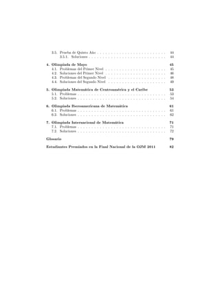 ¿º º ÈÖÙ ÉÙ ÒØÓ Ó º º º º º º º º º º º º º º º º º º º º º º º º º
¿º º½º ËÓÐÙ
 ÓÒ × º º º º º º º º º º º º º º º º º º º º º º º º º º º º
º ÇÐ ÑÔ Å ÝÓ
º½º ÈÖÓ Ð Ñ × Ð ÈÖ Ñ Ö Æ Ú Ð º º º º º º º º º º º º º º º º º º º º º º
º¾º ËÓÐÙ
 ÓÒ × Ð ÈÖ Ñ Ö Æ Ú Ð º º º º º º º º º º º º º º º º º º º º º º
º¿º ÈÖÓ Ð Ñ × Ð Ë ÙÒ Ó Æ Ú Ð º º º º º º º º º º º º º º º º º º º º º
º º ËÓÐÙ
 ÓÒ × Ð Ë ÙÒ Ó Æ Ú Ð º º º º º º º º º º º º º º º º º º º º º
º ÇÐ ÑÔ Å Ø Ñ Ø 
 ÒØÖÓ Ñ Ö 
 Ý Ð Ö ¿
º½º ÈÖÓ Ð Ñ × º º º º º º º º º º º º º º º º º º º º º º º º º º º º º º º º ¿
º¾º ËÓÐÙ
 ÓÒ × º º º º º º º º º º º º º º º º º º º º º º º º º º º º º º º º
º ÇÐ ÑÔ Á ÖÓ Ñ Ö 
 Ò Å Ø Ñ Ø 
 ½
º½º ÈÖÓ Ð Ñ × º º º º º º º º º º º º º º º º º º º º º º º º º º º º º º º º ½
º¾º ËÓÐÙ
 ÓÒ × º º º º º º º º º º º º º º º º º º º º º º º º º º º º º º º º ¾
º ÇÐ ÑÔ ÁÒØ ÖÒ 
 ÓÒ Ð Å Ø Ñ Ø 
 ½
º½º ÈÖÓ Ð Ñ × º º º º º º º º º º º º º º º º º º º º º º º º º º º º º º º º ½
º¾º ËÓÐÙ
 ÓÒ × º º º º º º º º º º º º º º º º º º º º º º º º º º º º º º º º ¾
ÐÓ× Ö Ó
×ØÙ ÒØ × ÈÖ Ñ Ó× Ò Ð Ò Ð Æ 
 ÓÒ Ð Ð ÇÂÅ ¾¼½½ ¾
 