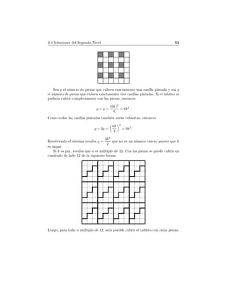 º ËÓÐÙ
 ÓÒ × Ð Ë ÙÒ Ó Æ Ú Ð ½
Ë p Ð Ò Ñ ÖÓ Ô Þ × ÕÙ 
Ù Ö Ò Ü 
Ø Ñ ÒØ ÙÒ 
 × ÐÐ Ô ÒØ Ý × q
Ð Ò Ñ ÖÓ Ô Þ × ÕÙ 
Ù Ö Ò Ü 
Ø Ñ ÒØ ØÖ × 
 × ÐÐ × Ô ÒØ ×º Ë Ð Ø Ð ÖÓ ×
ÔÙ Ö 
Ù Ö Ö 
ÓÑÔÐ Ø Ñ ÒØ 
ÓÒ Ð × Ô Þ ×¸ ÒØÓÒ
 ×
p + q =
(6k)2
6
= 6k2
.
ÓÑÓ ØÓ × Ð × 
 × ÐÐ × Ô ÒØ × Ø Ñ Ò × Ö Ò 
Ù ÖØ ×¸ ÒØÓÒ
 ×
p + 3q =
6k
2
2
= 9k2
.
Ê ×ÓÐÚ Ò Ó Ð × ×Ø Ñ Ö ×ÙÐØ q =
3k2
2
ÕÙ ÒÓ × ÙÒ Ò Ñ ÖÓ ÒØ ÖÓ ÔÙ ×ØÓ ÕÙ k
× ÑÔ Öº
Ë k × Ô Ö¸ Ö ×ÙÐØ ÕÙ n × Ñ ÐØ ÔÐÓ ½¾º ÓÒ Ð × Ô Þ × × ÔÙ 
Ù Ö Ö ÙÒ

Ù Ö Ó Ð Ó ½¾ Ð × Ù ÒØ ÓÖÑ
ÄÙ Ó¸ Ô Ö ØÓ Ó n Ñ ÐØ ÔÐÓ ½¾¸ × Ö ÔÓ× Ð 
Ù Ö Ö Ð Ø Ð ÖÓ 
ÓÒ ×Ø × Ô Þ ×º
 