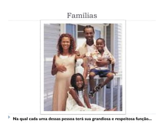 Famílias
Na qual cada uma dessas pessoa terá sua grandiosa e respeitosa função...
 