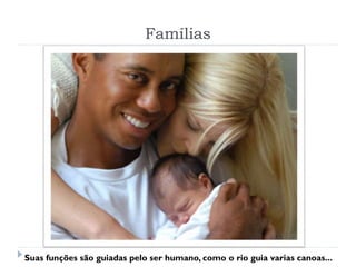 Famílias
Suas funções são guiadas pelo ser humano, como o rio guia varias canoas...
 