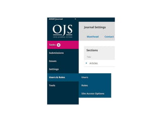 Setting up an online journal using OJS 3
