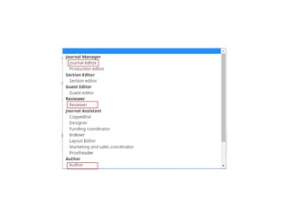 Setting up an online journal using OJS 3