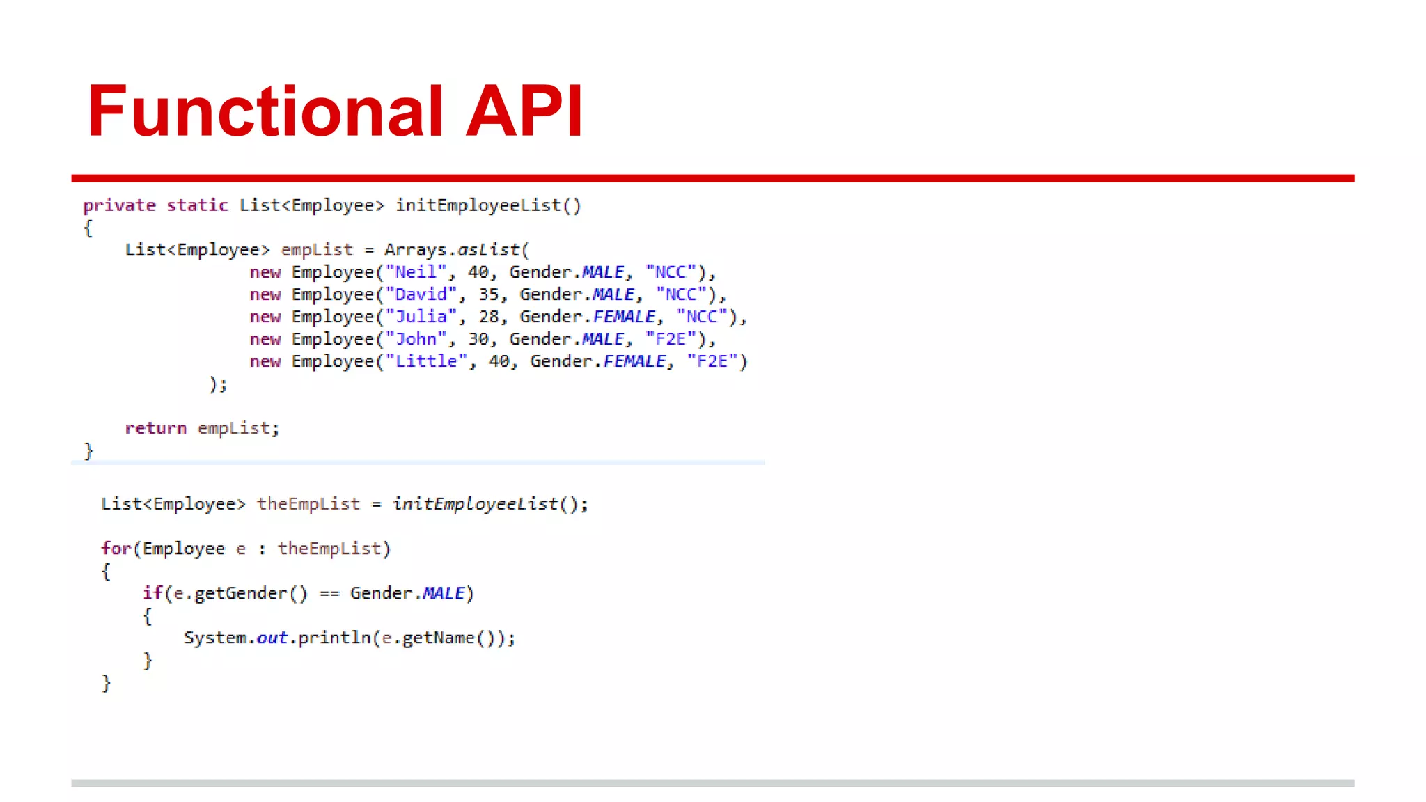 Functional API 
 