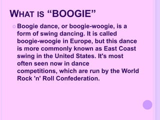 Jive and Boogie (powerpoint presentation) | PPTX