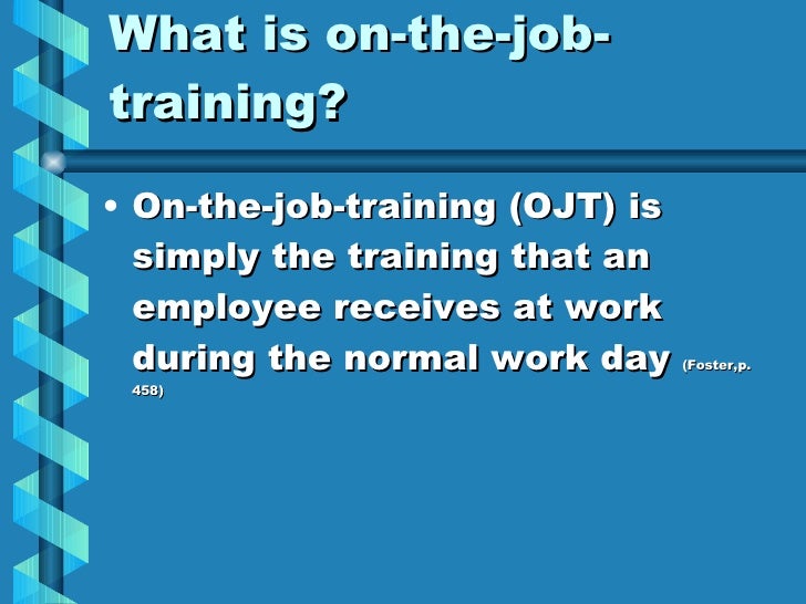 Ojt Trainingslides[1]