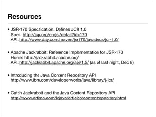 2008-12 OJUG JCR Demo
