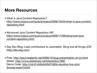 2008-12 OJUG JCR Demo