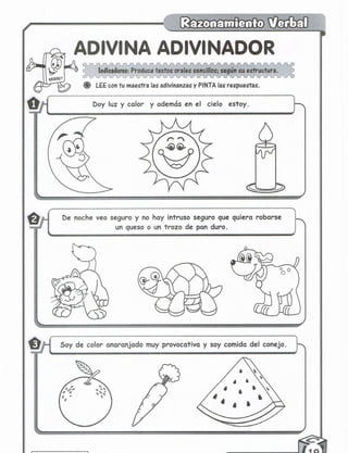 Razonamiento verbal 5 años