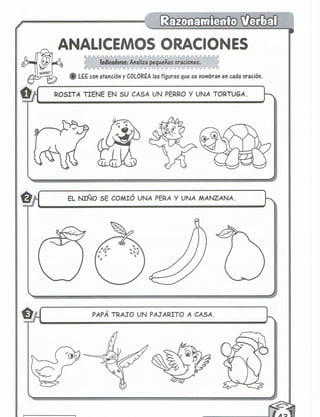 Razonamiento verbal 5 años