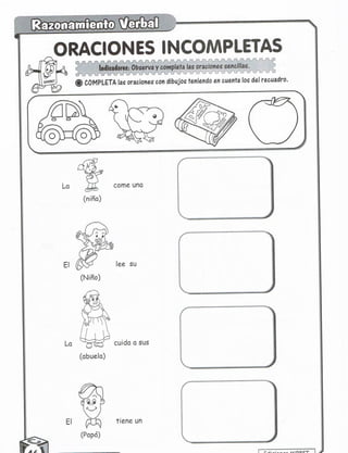 Razonamiento verbal 5 años