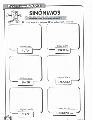 Razonamiento verbal 5 años