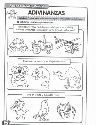 Razonamiento verbal 5 años